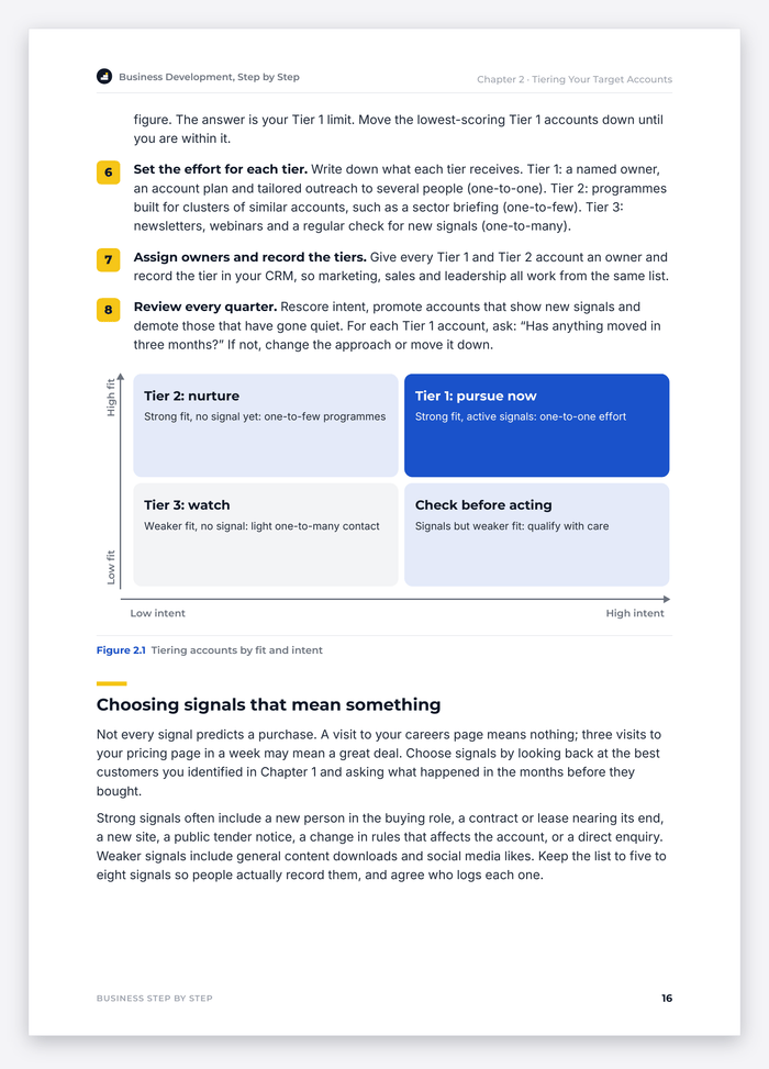 Business Development, Step by Step – sample page 16