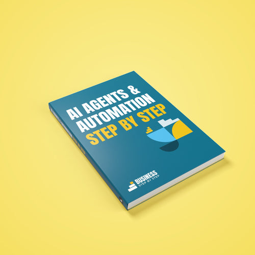 AI Agents & Automation, Step by Step – 3D cover of the PDF ebook