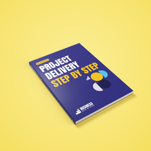 Project Delivery Playbook, Step by Step – 3D cover of the PDF playbook