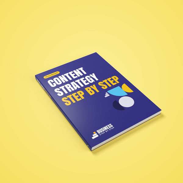 Content Strategy Playbook, Step by Step – 3D cover of the PDF playbook