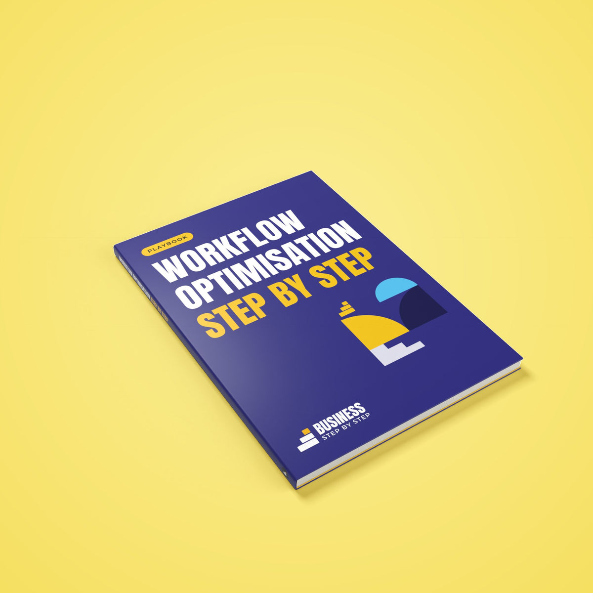 Workflow Optimisation Playbook, Step by Step – 3D cover of the PDF playbook