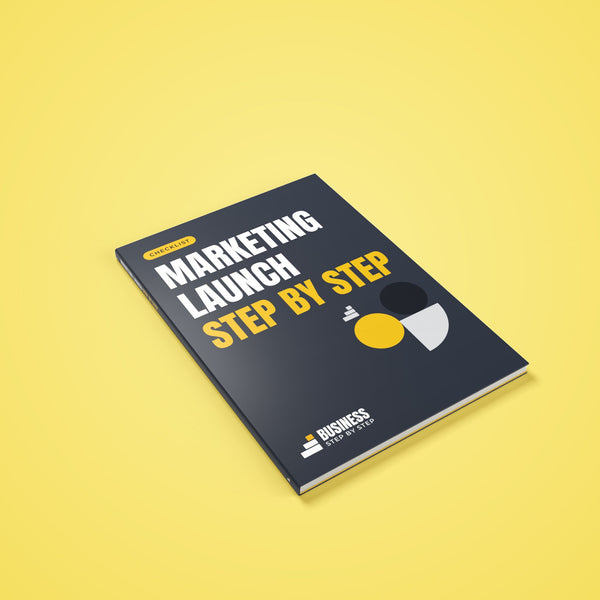 Marketing Launch Checklist, Step by Step – 3D cover of the PDF checklist