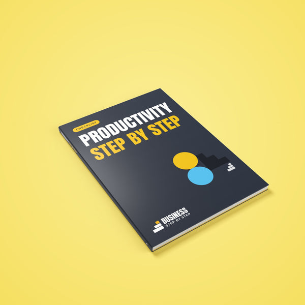 Productivity Checklist, Step by Step – 3D cover of the PDF checklist