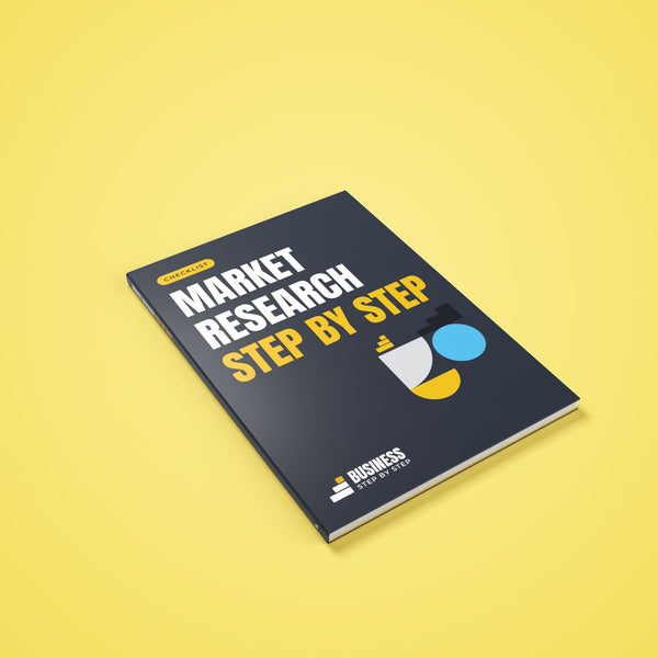 Market Research Checklist, Step by Step – 3D cover of the PDF checklist