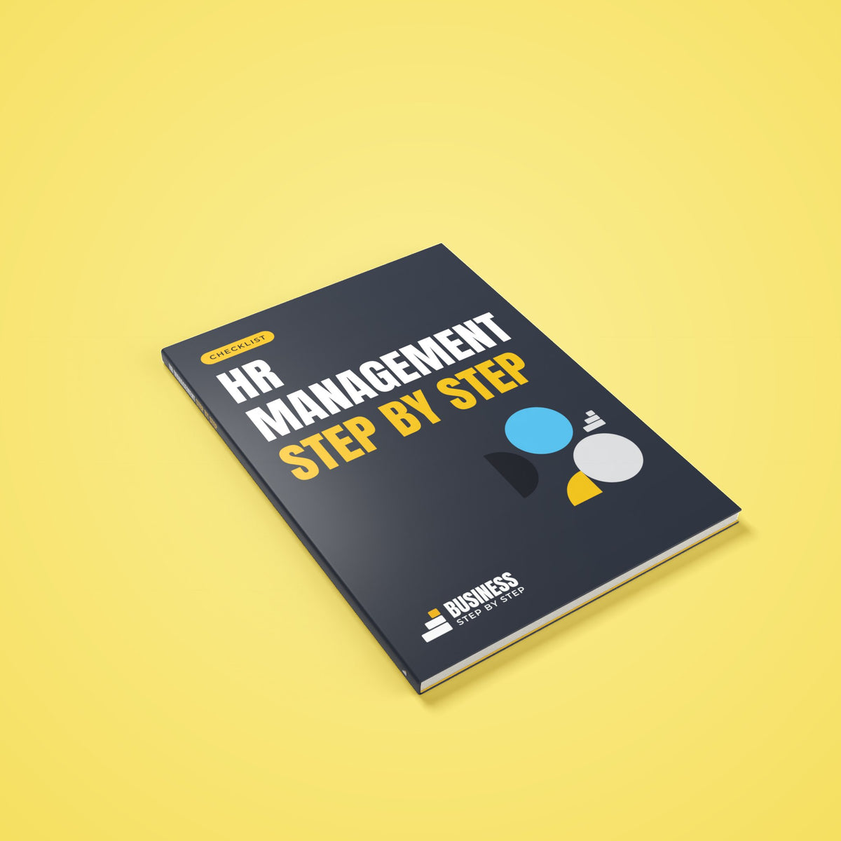 HR Management Checklist, Step by Step – 3D cover of the PDF checklist