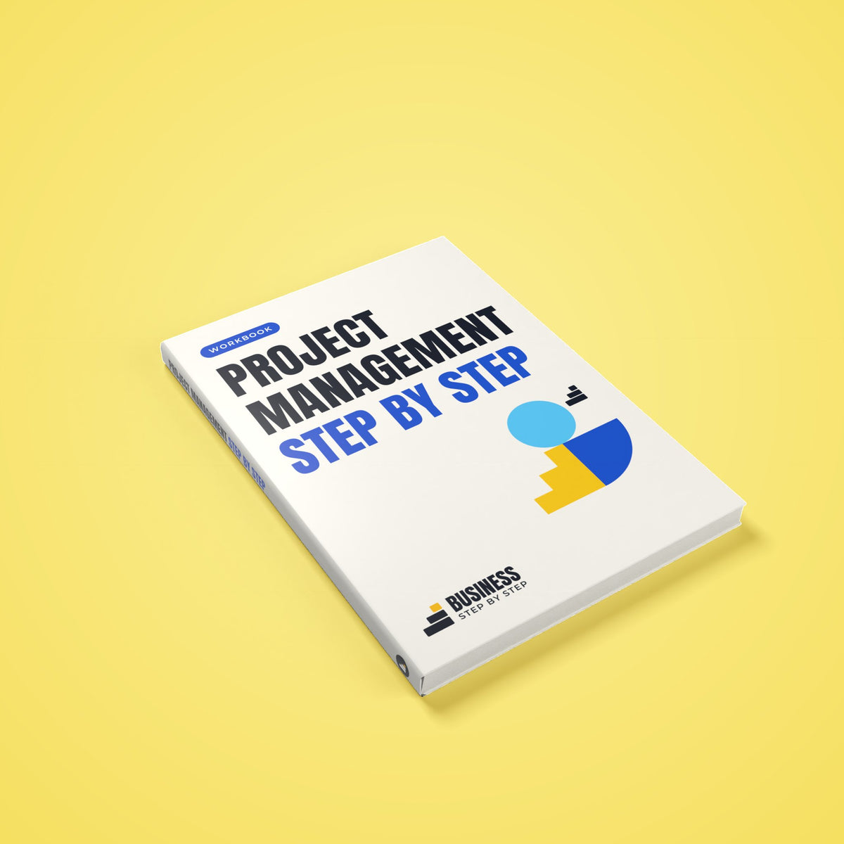 Project Management Workbook, Step by Step – 3D cover of the PDF workbook