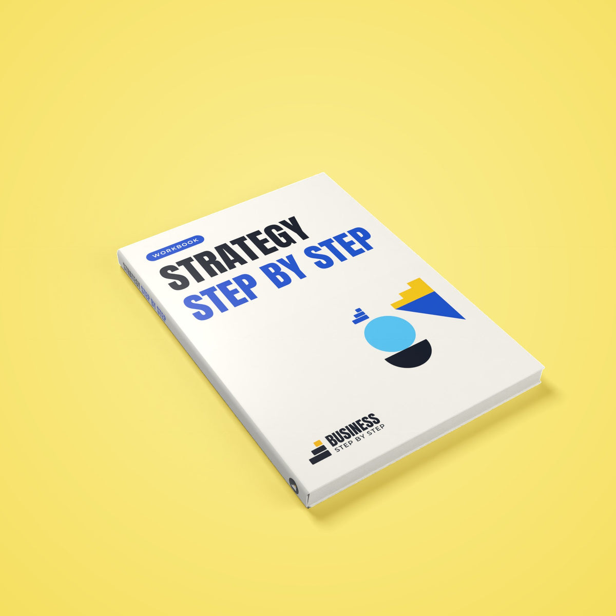Strategy Workbook, Step by Step – 3D cover of the PDF workbook