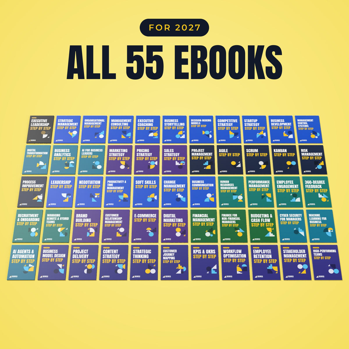 The Business Library – covers of all 55 ebooks
